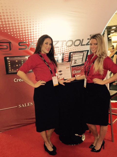 Brand Ambassadors Kelly and Amber work a booth at CEDIA 2015